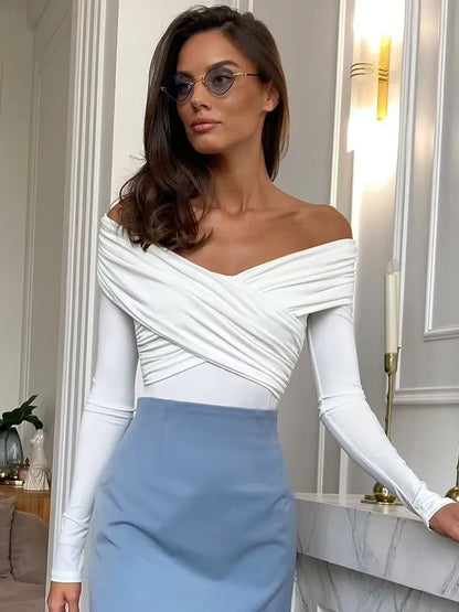 Cross Front V-Neck Top