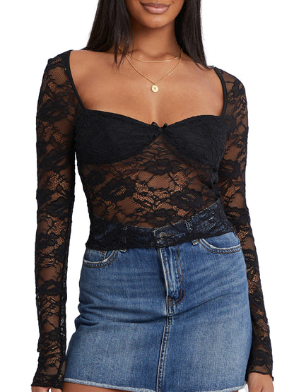 Floral Lace Crop Top