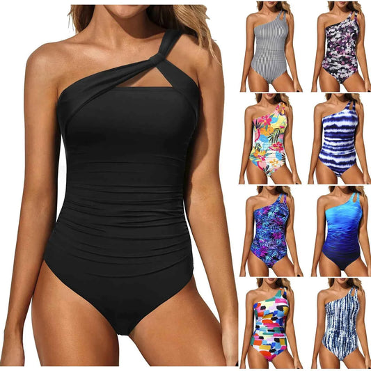 Floral One Shoulder Swimsuit