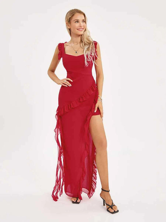 Ruffle Long Party Dress