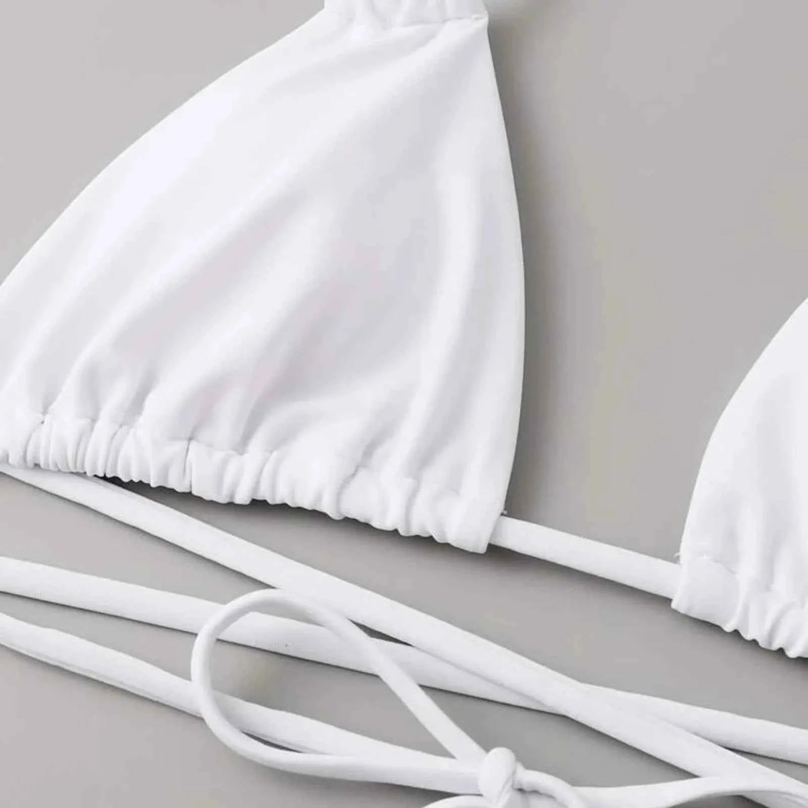 Three-Piece Drawstring Bikini Set