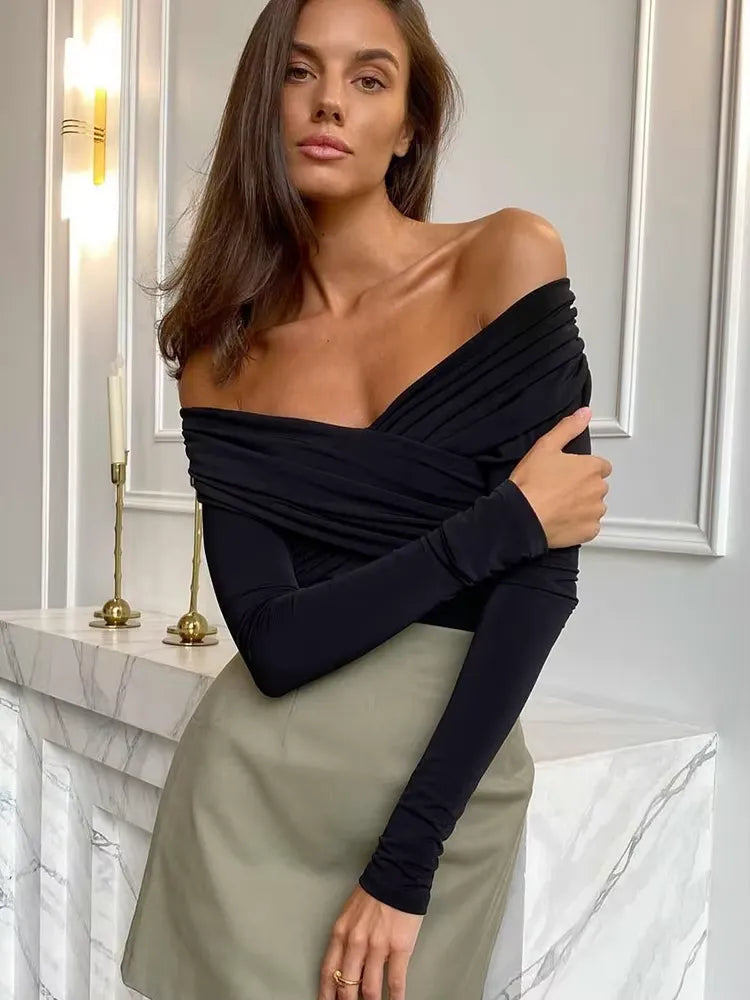 Cross Front V-Neck Top