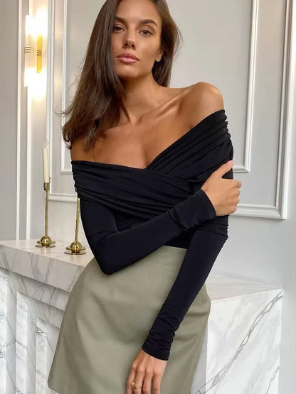 Cross Front V-Neck Top