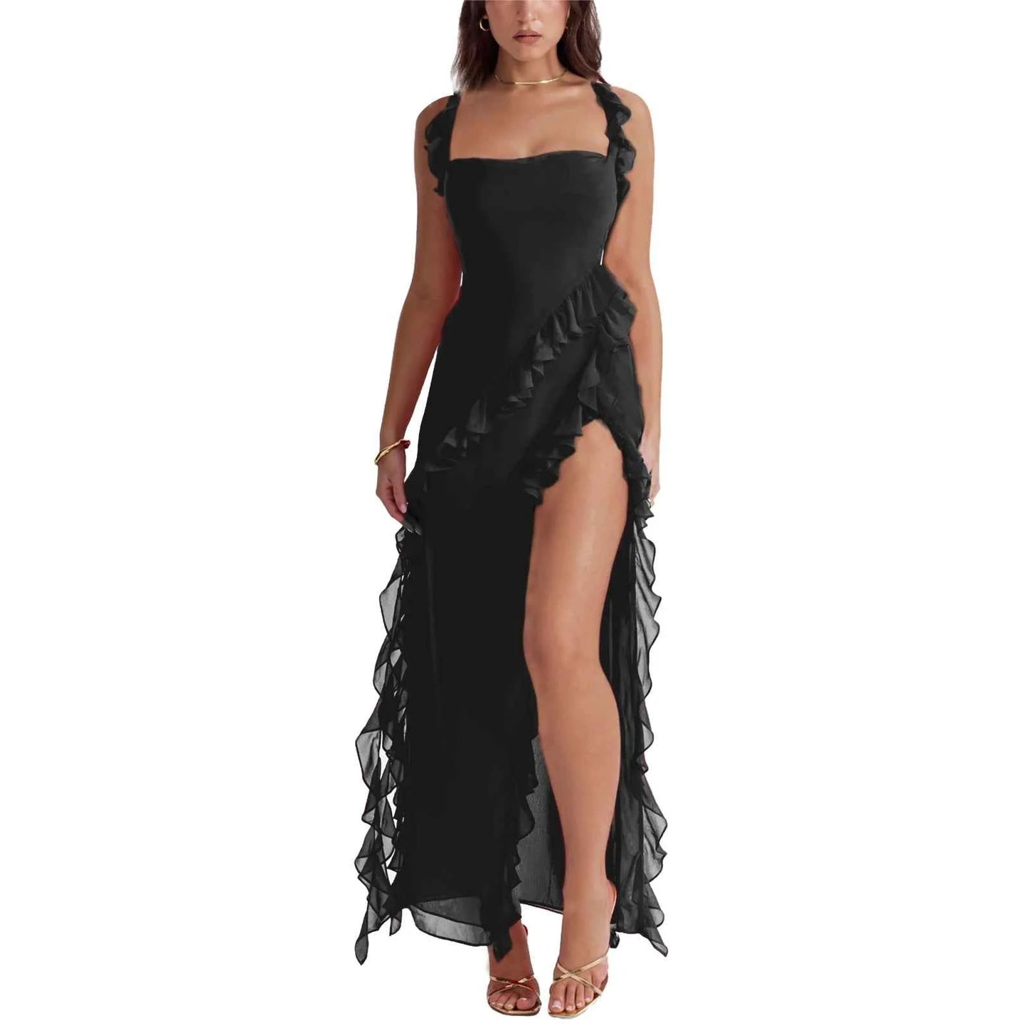 Ruffle Long Party Dress
