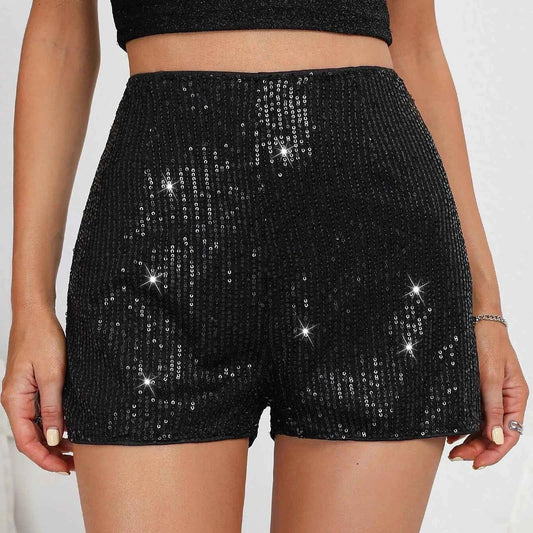 Women’s Sexy Straight Leg Sequin Hot Pants