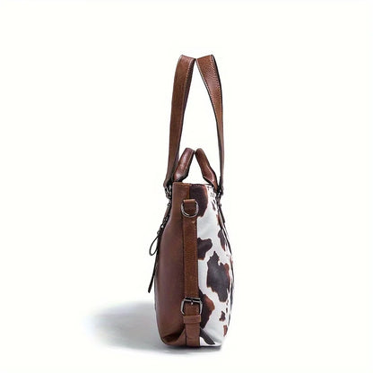 Cow Print Western Tote