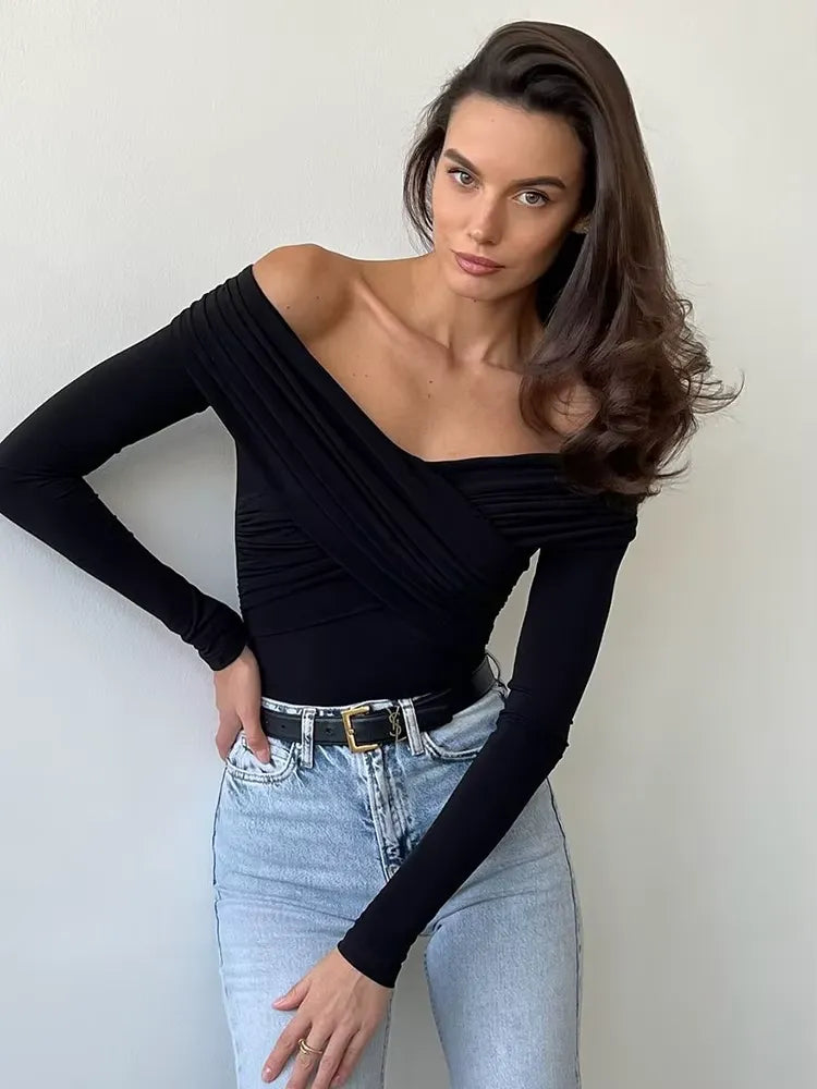 Cross Front V-Neck Top