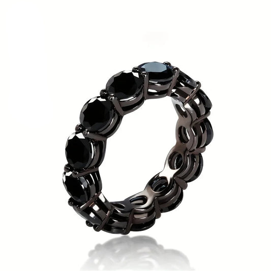 Black Moissanite Ring