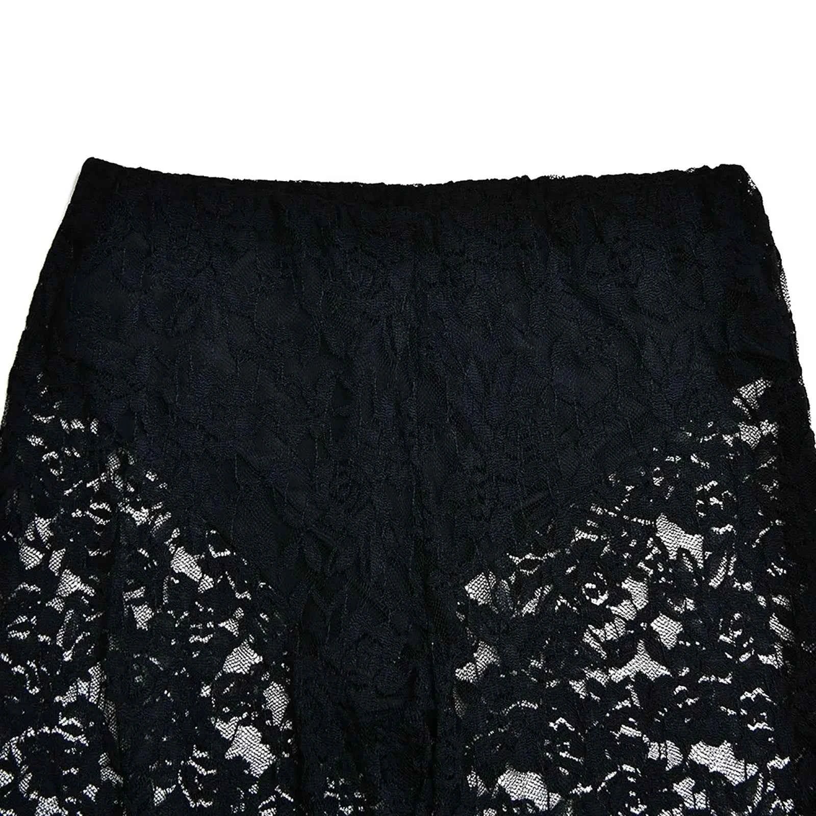 Women’s High-Waisted Lace See-Through Patchwork Pants