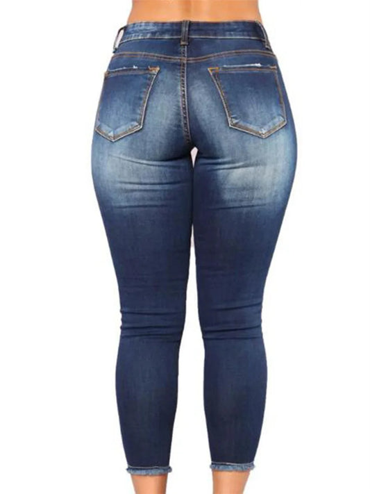High Waist Ripped Jeans