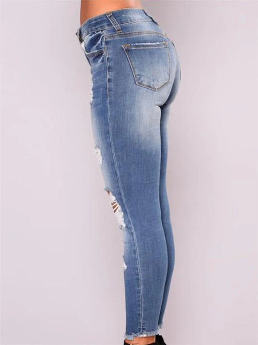 High Waist Ripped Jeans