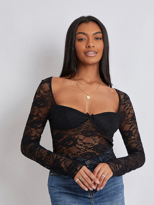 Floral Lace Crop Top