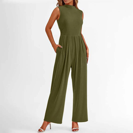 Elegant Chic Sleeveless Wide-Leg Jumpsuit