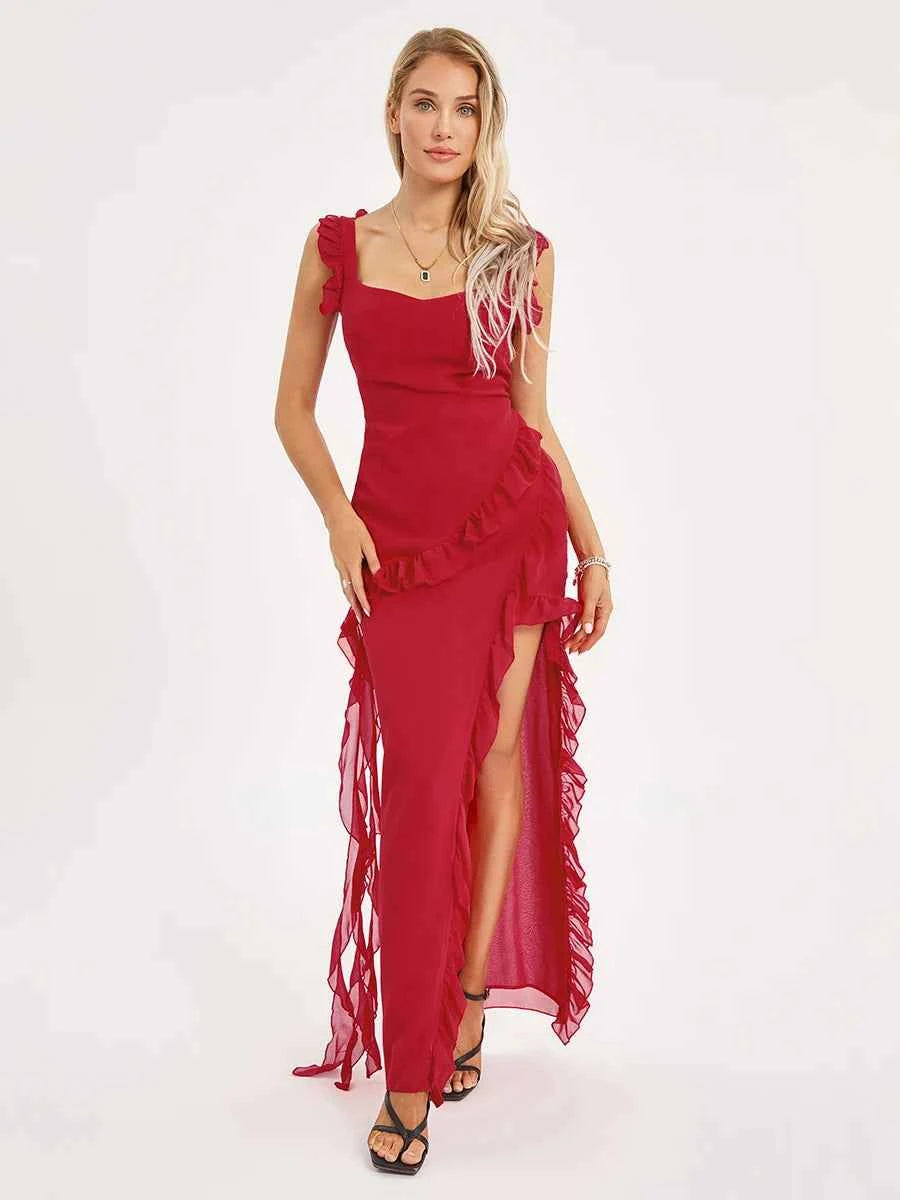 Ruffle Long Party Dress