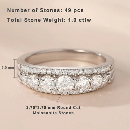 Luxury Moissanite Eternity Band