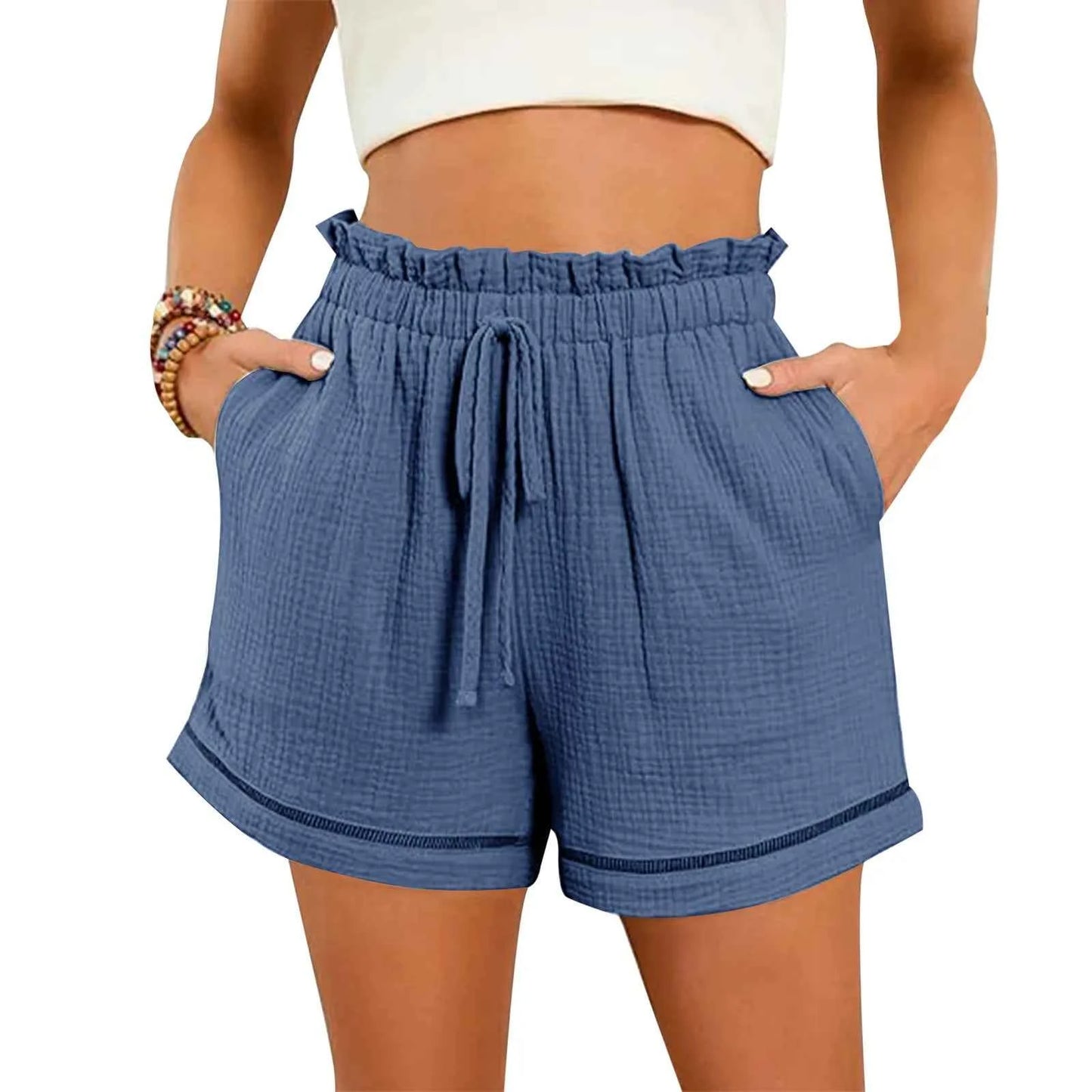 Women’s Solid Color Wide Leg Shorts