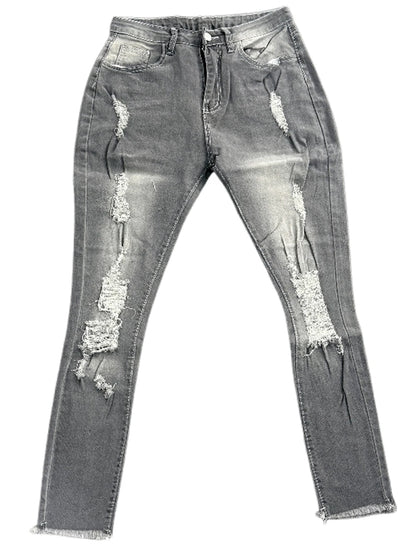 High Waist Ripped Jeans
