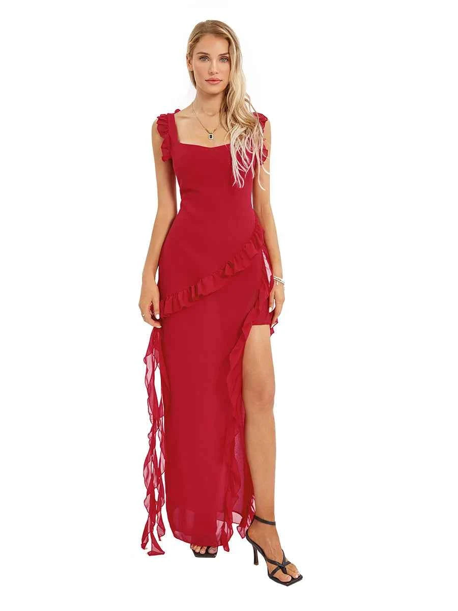 Ruffle Long Party Dress
