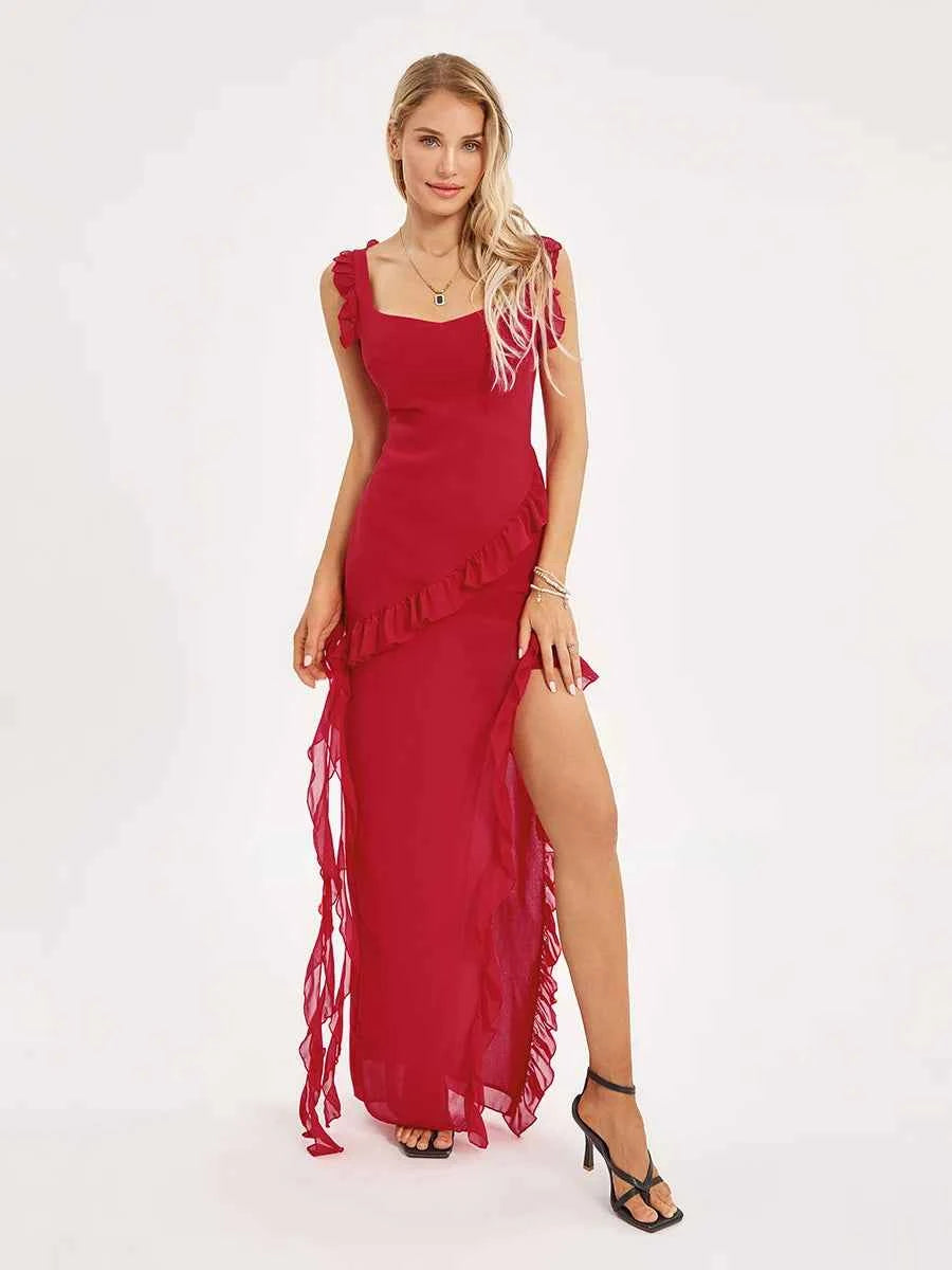 Ruffle Long Party Dress