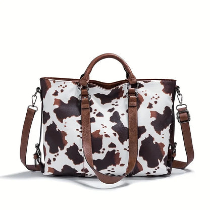 Cow Print Western Tote