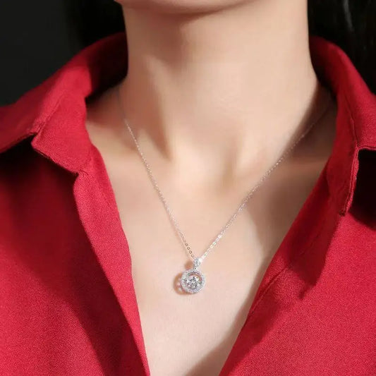 Sterling Silver Moissanite Necklace