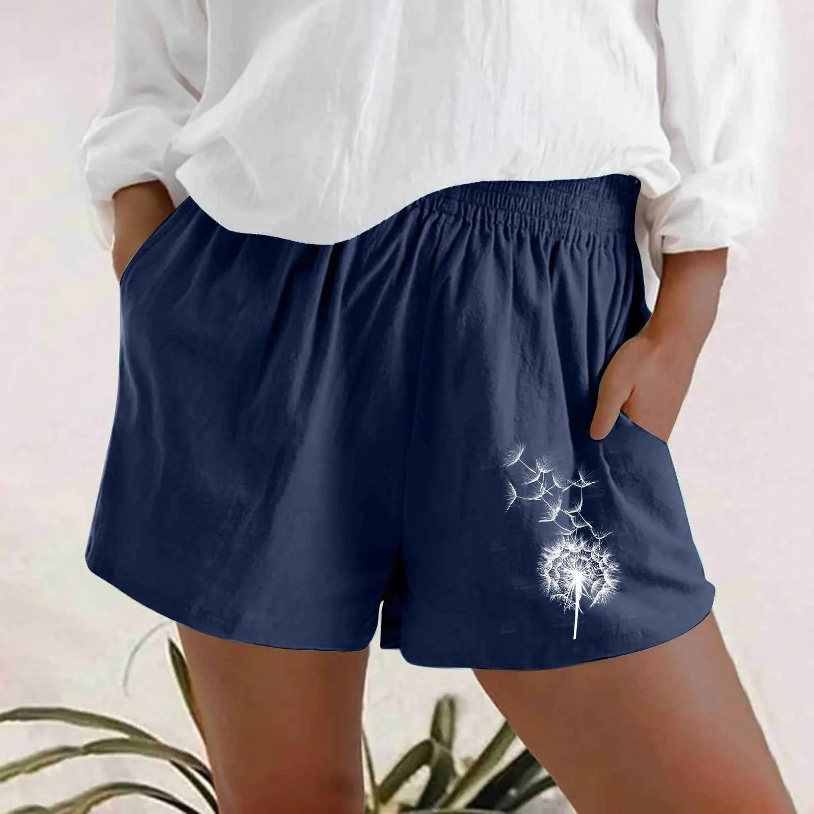 Women’s High-Waisted Lightweight Printed Shorts